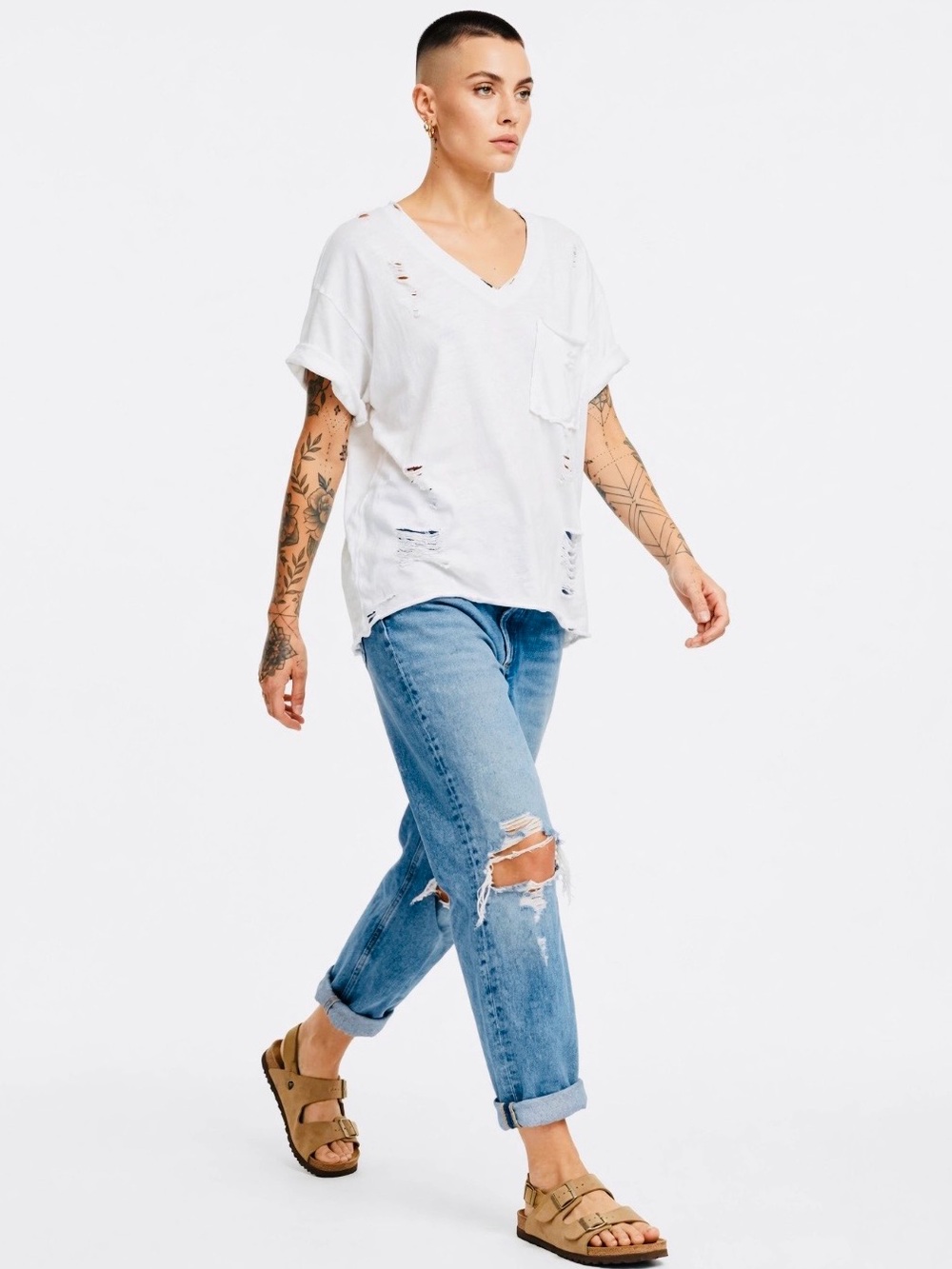 AGOLDE relaxed fit distressed jeans